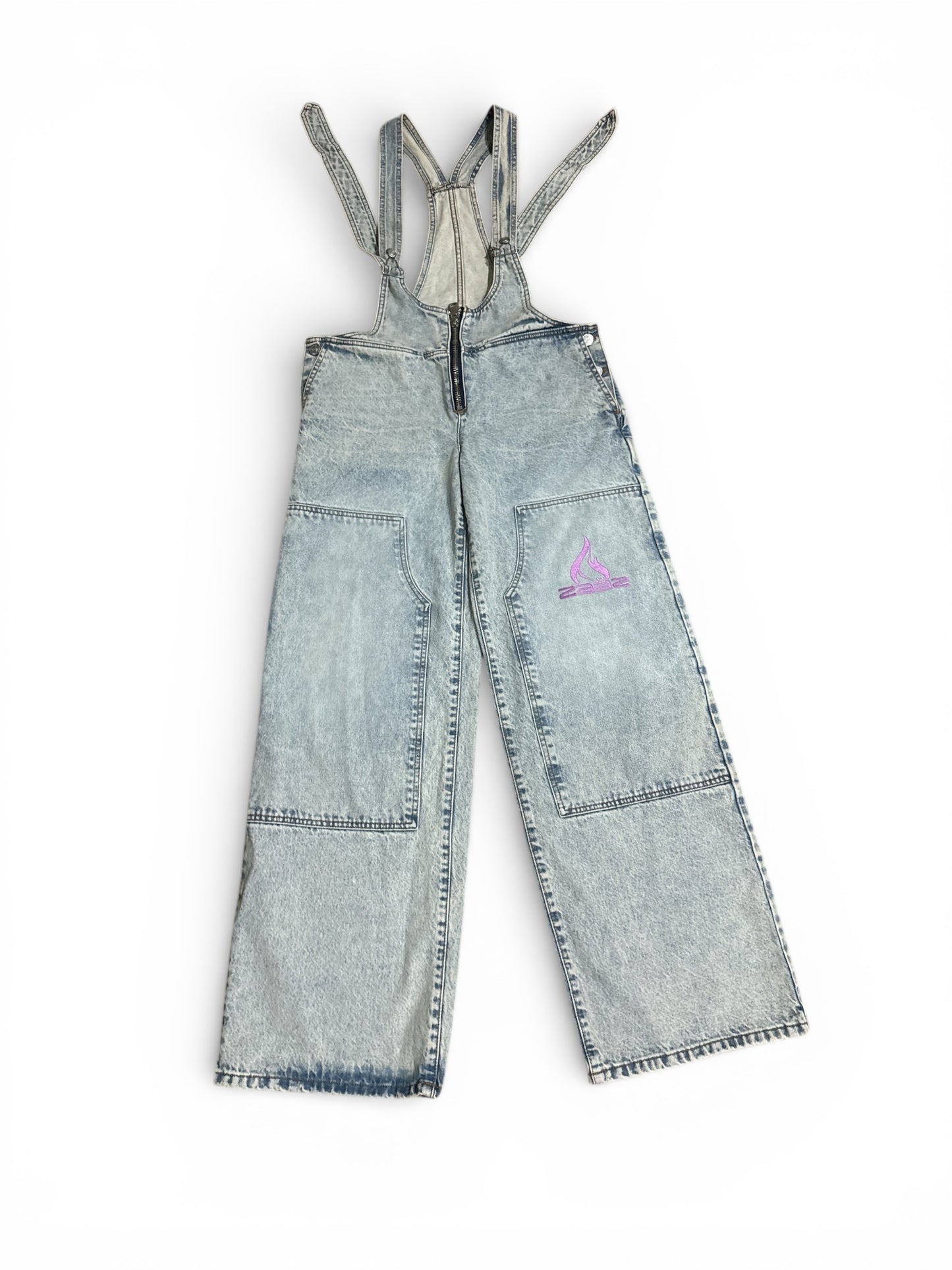 zaäz embroidered overalls